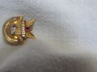 Vintage 10k Solid Gold Veteran   s Administration Ruby 35 Yrs Service Pin