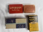 Lot Of 3 Miniature Advertising Boxes Lifebouy W soap Kleenex Wildroot Hair Tonic