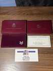 1992 Us 2 Coin Proof Set Olympic Coins With Box And Coa 90    Clad Half