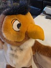 Vintage Disney Winnie The Pooh Owl 10  Plush Stuffed Toy Faux Leather Nose Feet