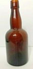 Antique Amber Squat Beer Bottle