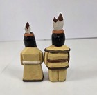 Vintage Wooden Indian Figures Thanksgiving Harvest Man And Woman Folk Art