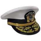 Wwll Us Navy Officer Hat   Us Navy Admiral Cap Repro