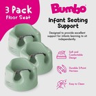 Bumbo Baby Soft Foam Wide Floor Seat With Adjustable Harness  3 Pack  Hemlock