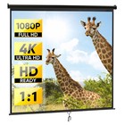 Projector Screen Projection Screen Manual Pull Down 1 1 Hd Screen Black 120   