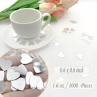 Heart Confetti Valentine s Day Silver Table Confetti Metallic Foil For Party    