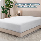 Flannel Fitted Bottom Sheet 100  Cotton  Velvety Soft Heavyweight - Double Brush