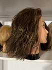 Burmax Debra 100  Human Hair Mannequin Head Cosmetology Brown Hair Used