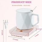 Desk Mug Warmer Pink  Fast Heating Coffee Cup Warmer With 2 Temperature Settings