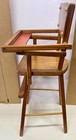 Vintage Antique Cass Toys 1950s Wooden Doll High Chair Lift-up Tray