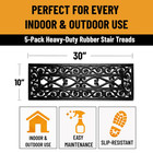 Outdoor Rubber Stair Treads     Scroll Lattice Heavy-duty Non Slip Stair Mats     St
