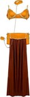 Sexy Costume Princess Slave Miss Manners Uniform  Leia Medium  Brown 