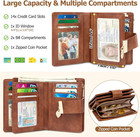 Small Wallets For Women Rfid Blocking Leather Bifold Credit Card Holder Ladies W