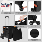 Selorss Folding Utility Cart Portable Rolling Crate Handcart With Stair Climbing