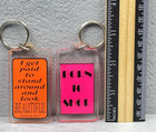 Vintage Funny Keychain Lot Born To Shop I Get Paid To Look Beautiful 90s Humor