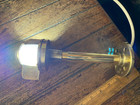 Vintage Perko Cast Polished Bronze 9  Steaming Light New Bulb Socket Wiring led