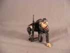 Thomas Gunn Ss189 Ww2 German   ss Tank Driver In Black Kneeling W  Machine Gun 