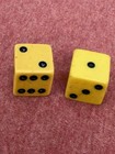 Vintage Bakelite Dice Butterscotch Set Of 2- 5 8 
