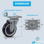4  X 1 25 heavy Duty Casters   polyurethane Casters    Load Capacity 1200 Lbs