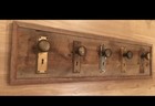 Vintage Door Knob Coat Hanger Rustic Reclaimed Barnwood