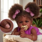 22 Inch Reborn Baby Doll  Soft Realistic Newborn   Accessories   Black
