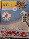 Hippo Dam Shower Threshold Water Dam Barrier 67  - Flexible And Collapsible Diy