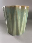 Vintage Planter Pot Unbranded - Geometric Blue And Green  height 5 1 4  