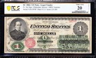 Very Nice  rare  Bold Vf 1862  1  greenback  Us Legal Tender Note  Pcgs 20  9787