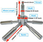 Round Shaft Gun Safe 5 Spoke Gun Safe Handle With Chrome Finish Safe Box Handle