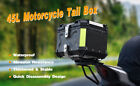 New 45l Waterproof Motorcycle Luggage Tail Box Trunk Storage Top Case Balck