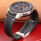 Genuine Leather Watchband Soft Cowhide Watch Strap With Deployment Clasp 18mm 20