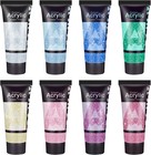 Galaxy Glitter Acrylic Paint Set - 8 Twinkle Iridescent Colors 0 71 Fl Oz   2   