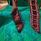 3 Vintage Dress Trimming Belts Ties Beaded And Fancy Costume Material Rare Wow  