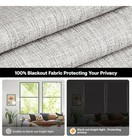 No Drill Cordless Roman Shades 27 w X 64 h Linen Grey Blinds Lazblinds - New