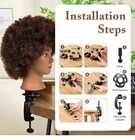 Mannequin Head 100  Human Hair Afro Style Braiding Styling Practice Natural