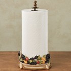 Fruitful Bounty Traditional Countertop Paper Towel Holder Stand Grapes Apples