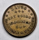 Civil War Store Card Token  1861   1864         drugs Dry Goods Groceries Hardware   