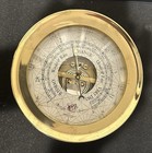 Rare Vintage Solid Brass Wall Mount Ship French Barometer