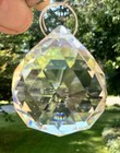5 Faceted Crystal Sphere 1 2    30mm Clear Feng Shui Sun Catcher Prism Balls