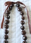 Guc Brown Kukui Tree Nuts Long Necklace From Hawaii  Never Worn
