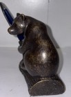 Levenger Bronze Bear On Log Pen Holder Rare  pen Not Included 