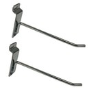 24 Pcs 6   Chrome Slatwall Hook Hooks Retail Display Wire Metal Hanger 