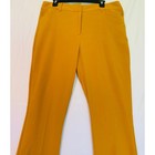 New York   Company Bootcut Pants 14 Tall Mustard Stretch Career Slacks Women