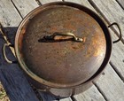 Vintage Tagus 8  Copper Pot W  Brass Handles Made In Portugal