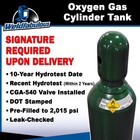 125 Cu ft Oxygen Welding Gas Cylinder Tank Cga 540 - Full