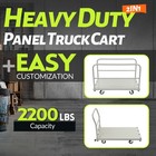 2-in-1 Steel Panel Dolly Drywall Cart 2200lbs Platform Truck Cart With 4 Casters