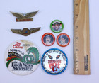 Vtg Pin Button Pinback Airline Wings Busch Garden Mlb Baseball Red Sox Lot Of 7