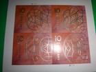 Three Sheets Of 12 Usps 10 Dollars Stamps Mnh Vf   Face Value    120