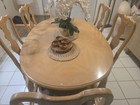 Khaki Color Dining Table  6 Chairs  And 2 Extra Tables