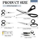 8 Pcs Sewing Scissors Bundle  3 5 7mm Pinking Shears For Fabric Cutting Inclu   